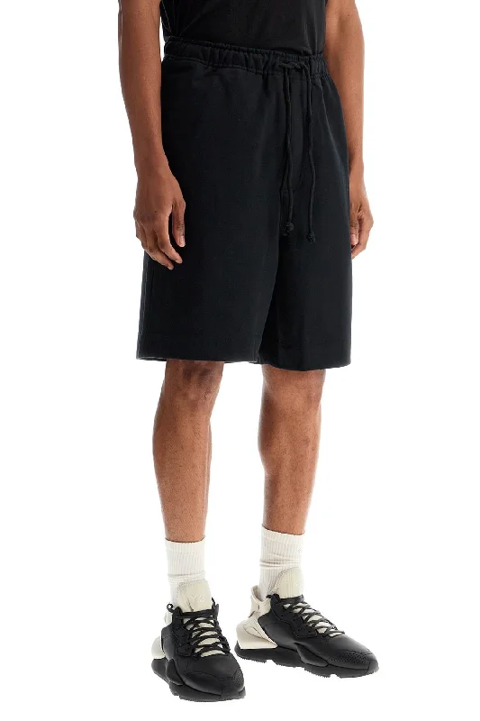 Simple Elegance Y-3 High-Waisted Black Cotton Sports Shorts