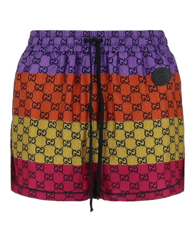 Easygoing Fashion Silk Striped Shorts