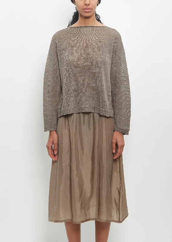 Beautiful Romance Linen Normandy Vintage Pullover — Greige