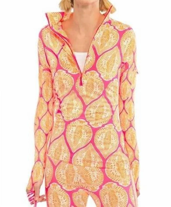 Fashion Must-have Jock Girl Top In Indian Summer Pink/orange